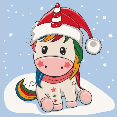 Розпис на полотні &quot;Єдиноріжка в капелюсі&quot; Art Craft 15555-AC 30х30 см