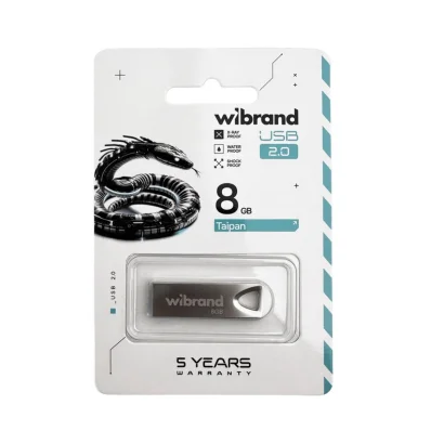 Флеш-накопичувач Wibrand USB 2.0 Taipan 8Gb Silver