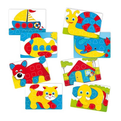 Набір - ДЛЯ ЗАНЯТЬ МОЗАЇКОЮ (великі фішки (46 мм, 24 шт.) + дошка)