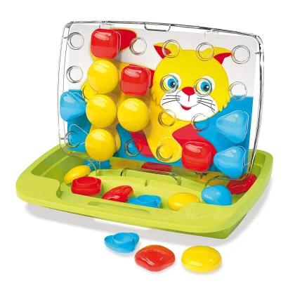 Набір - ДЛЯ ЗАНЯТЬ МОЗАЇКОЮ (великі фішки (46 мм, 30 шт.) + дошка-кейс)