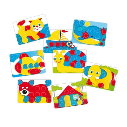 Набір - ДЛЯ ЗАНЯТЬ МОЗАЇКОЮ (великі фішки (46 мм, 30 шт.) + дошка-кейс)