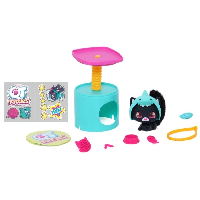 Ігровий набір QT KITTIES &ndash; КОШЕНЯ ЕШ (фігурка, будиночок, аксесуари)