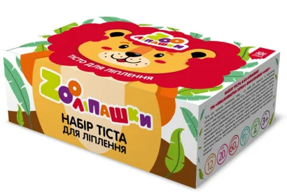 Тісто для ліплення ZOOлипашки шоу-бокс "Лев" ZIRKA 140210 (шоу-бокс 12 кольорів, 60 стиків по 20 г)