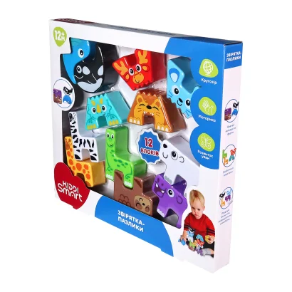 Навчальний ігровий набір KIDDI SMART &ndash; ЗВІРЯТКА-ПАЗЛИКИ