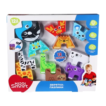 Навчальний ігровий набір KIDDI SMART &ndash; ЗВІРЯТКА-ПАЗЛИКИ