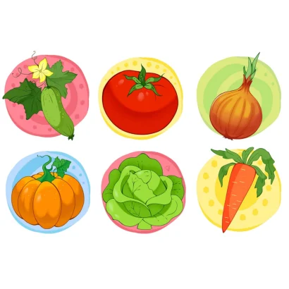 Розвиваючі кубики "Овочі"; ТехноК 1349TXK