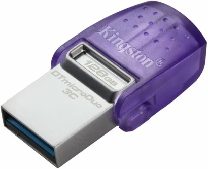 Флеш-накопичувач Kingston USB 3.2 DT microDuo 3C 128GB (Type-A/Type-C) (200Mb/s)