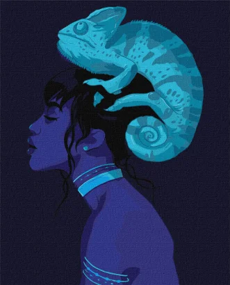 Картина за номерами &quot;Неонова краса&quot; ©dragonfly_kc&quot; Ідейка KHO4890 40х50см