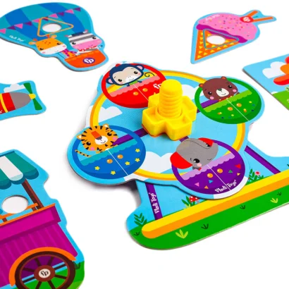 Гра-конструктор з болтами @Fisher-Price. Парк розваг@ Vladi Toys VT2905-21 Укр