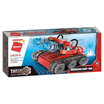 Конструктор Qman 1410-1-8 Пожежна техніка, 79 дет  Rhinoceros Heavy Tank