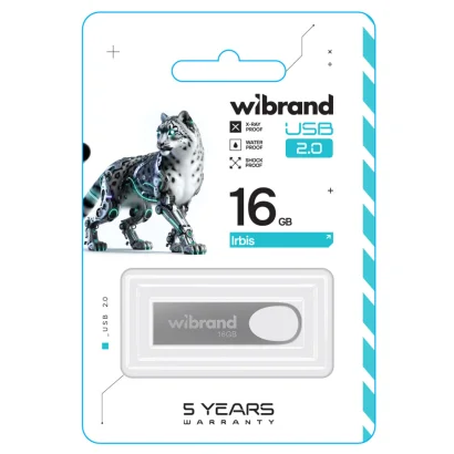Флеш-накопичувач Wibrand USB 2.0 Irbis 16Gb Silver