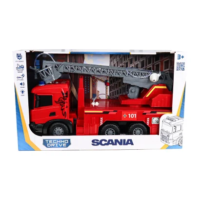 Автомодель серії "Super Big Truck" &ndash; ПОЖЕЖНА МАШИНА SCANIA (світло, звук, функ. води)