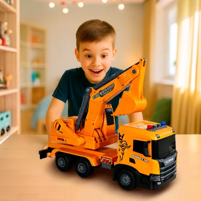 Автомодель серії "Super Big Truck" &ndash; ЕКСКАВАТОР SCANIA (світло, звук)
