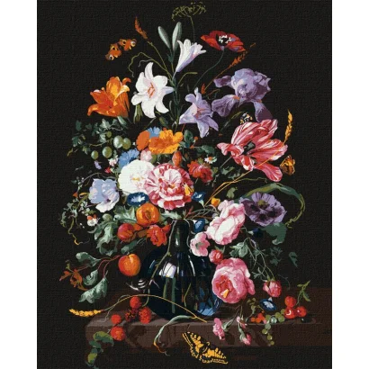 Картина за номерами "Ваза з квітами та ягодами"&copy; Jan Davidsz. de Heem Ідейка KHO3208 40х50 см