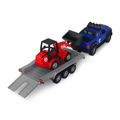 Ігровий набір - ПОЗАШЛЯХОВИК З ПРИЧІПОМ І НАВАНТАЖУВАЧЕМ (світло, звук)