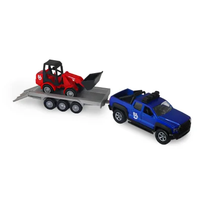 Ігровий набір - ПОЗАШЛЯХОВИК З ПРИЧІПОМ І НАВАНТАЖУВАЧЕМ (світло, звук)