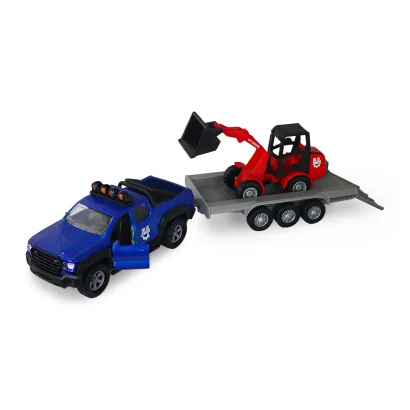 Ігровий набір - ПОЗАШЛЯХОВИК З ПРИЧІПОМ І НАВАНТАЖУВАЧЕМ (світло, звук)