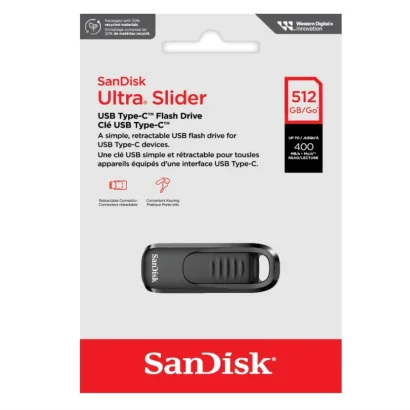 Флеш-накопичувач SanDisk USB 3.2 Gen1 Ultra Slider Type-C 512Gb (400 Mb/s)
