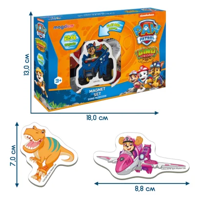 Набір магнітів  Magdum ML4034-05 "Щенячий патруль. Диномісія"