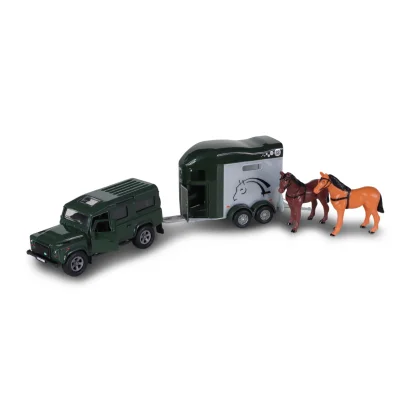 Ігровий набір - LAND ROVER (з причіпом і фігурками коней)