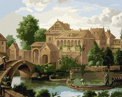 Картина за номерами "Італійська провінція" &copy;Сергій Лобач KHO3633 Ідейка 40х50 см