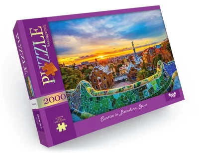 Пазл &quot;Sunrise in Barselona, Spain&quot; Danko Toys C2000-01-02, 2000 ел.