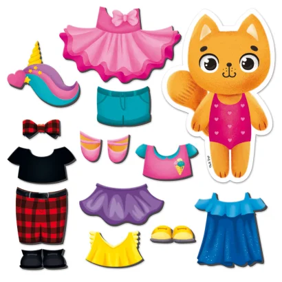 Магнітна гра Одягалка "Кішечка" Vladi Toys VT3204-34 Укр