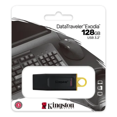 Флеш-накопичувач Kingston USB 3.2 DT Exodia 128GB Black/Yellow