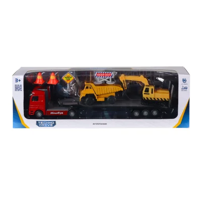 Ігровий набір - АВТОПЕРЕВІЗНИК (автоперевізник, самоскид, екскаватор, акс.)