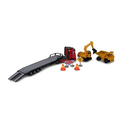 Ігровий набір - АВТОПЕРЕВІЗНИК (автоперевізник, самоскид, екскаватор, акс.)