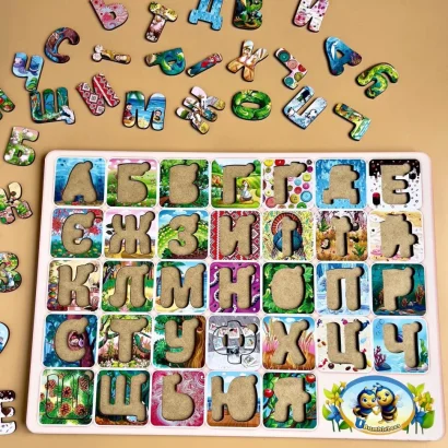 Дерев'яний пазл &quot;Український алфавіт&quot; Ubumblebees (ПСФ138) PSF138