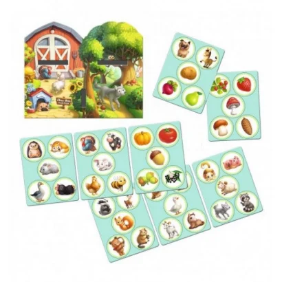 Дерев'яна настільна гра &quot;Дикі та свійські тварини&quot; Ubumblebees (ПСФ021) PSF021 сортер-комодик