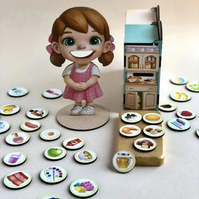 Дерев'яна настільна гра "Їстівне-неїстівне" Ubumblebees (ПСФ091) PSF091 сортер-комодик