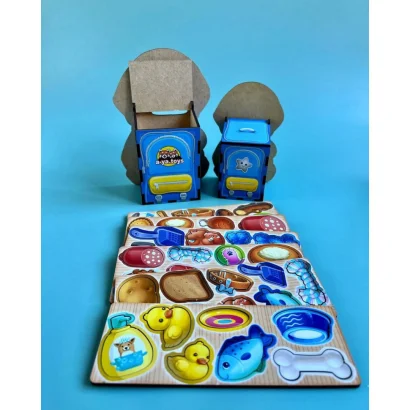 Настільна розвиваюча гра "Нагодуй песиків" Ubumblebees (ПСФ113) PSF113 пазл-сортер