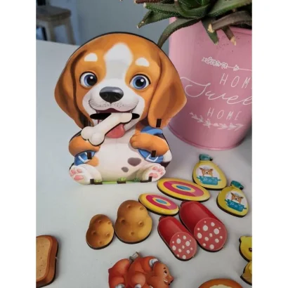 Настільна розвиваюча гра "Нагодуй песиків" Ubumblebees (ПСФ113) PSF113 пазл-сортер