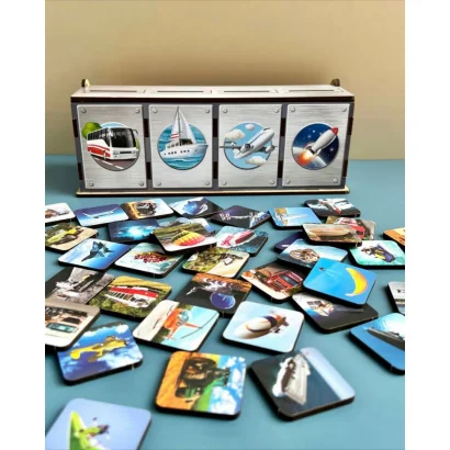 Настільна розвиваюча гра "Види транспорту" Ubumblebees (ПСФ109) PSF109 комодик-сортер