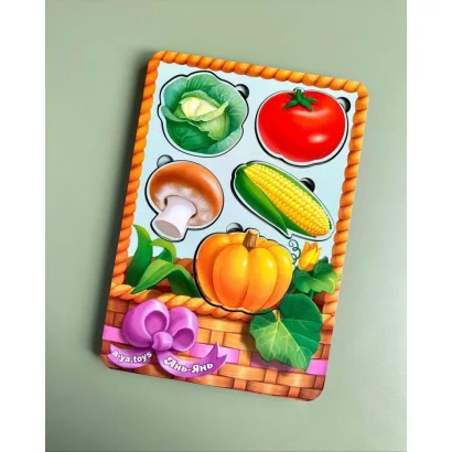 Настільна розвиваюча гра &quot;Кошик з овочами-2&quot; Ubumblebees (ПСФ043) PSF043 сортер-вкладиш
