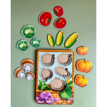 Настільна розвиваюча гра &quot;Кошик з овочами-2&quot; Ubumblebees (ПСФ043) PSF043 сортер-вкладиш