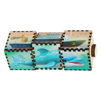 Дерев'яні кубики &quot;Водний світ&quot; Ubumblebees (ПСД179) PSD179 обертаються