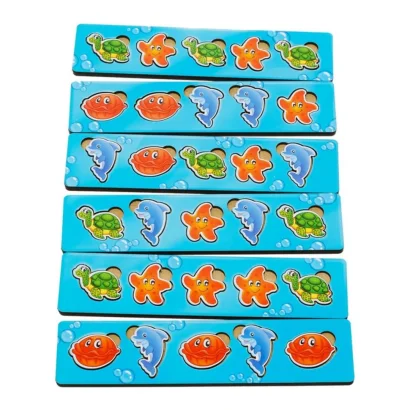 Дерев'яна настільна гра "Морські жителі-2" Ubumblebees (ПСД004) PSD004 сортер-комодик