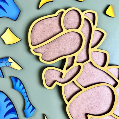 Дерев'яний пазл-вкладиш "Динозавр" Ubumblebees (ПСД092) PSD092 пазл-контур