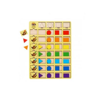 Дерев'яний пазл-вкладиш "Бобри-маляри &ndash; 2" Ubumblebees (ПСД104) PSD104 геометричні фігури