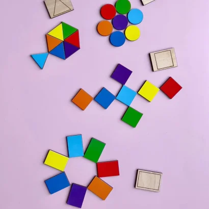 Дерев'яний пазл-вкладиш "Бобри-маляри &ndash; 2" Ubumblebees (ПСД104) PSD104 геометричні фігури