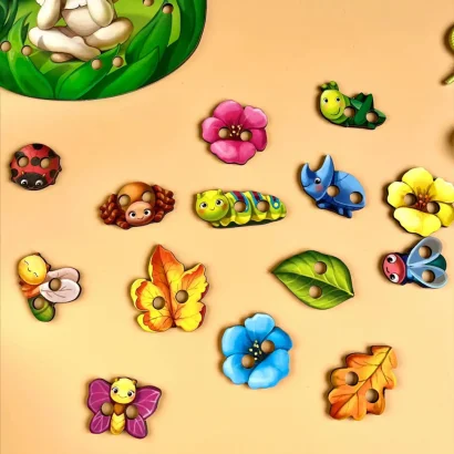 Дерев'яна шнурівка "Мухоморчик" Ubumblebees (ПСД132) PSD132