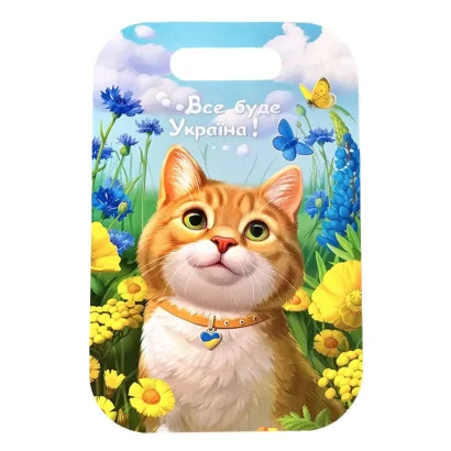 Дерев'яна сувенірна дошка &quot;Рудий котик&quot; Ubumblebees (ПСФ154) PSF154 прямокутна