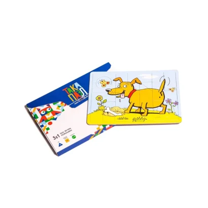 Дитячи Пазли&nbsp;3&nbsp;в&nbsp;1&nbsp; "Синя, песик" Така Мака 960193 20 елементів