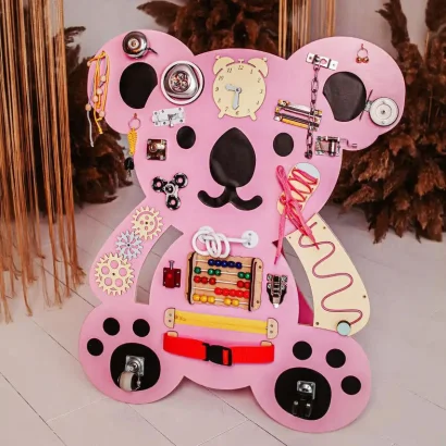 Розвиваюча іграшка Бізіборд &quot;Коала&quot; Temple Group TG200144 75х62 см Рожевий