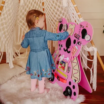 Розвиваюча іграшка Бізіборд &quot;Коала&quot; Temple Group TG200144 75х62 см Рожевий