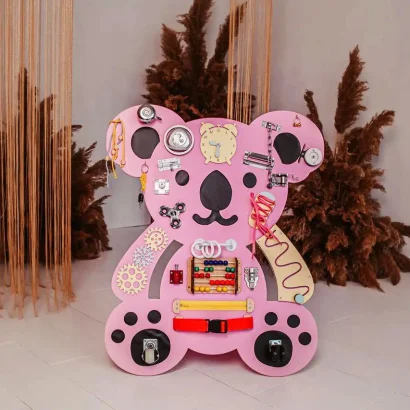 Розвиваюча іграшка Бізіборд &quot;Коала&quot; Temple Group TG200144 75х62 см Рожевий