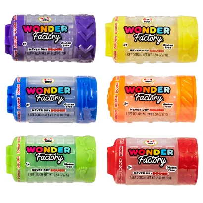 Маса для ліплення, що не засихає, WONDER FACTORY &ndash; СВІТ КОЛЬОРУ ТА ФОРМИ (в асорт., в дисп.)